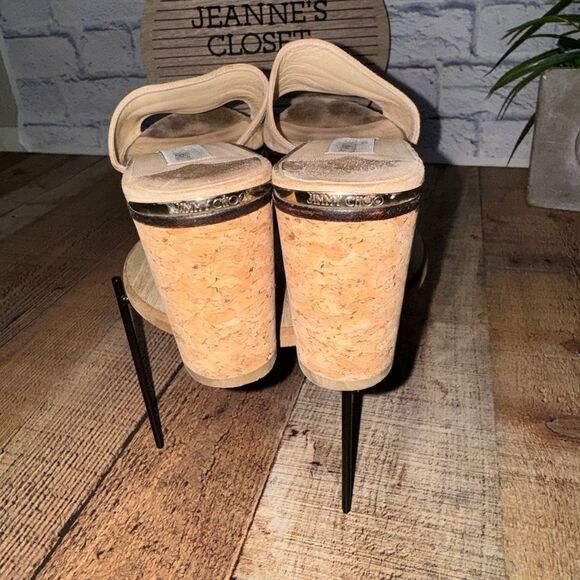 Jimmy choo suede cork wedges 39.5 - Picture 12 of 15